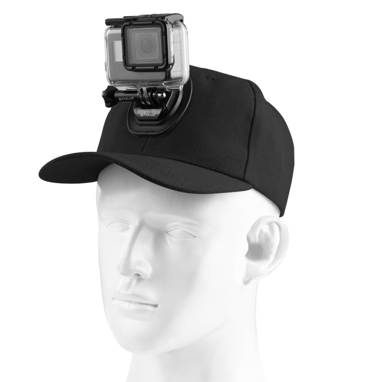 Gorra de béisbol PULUZ con hebilla de gancho en J y tornillo para GoPro, y otras cámaras de acción para DJI Osmo Action (neg…