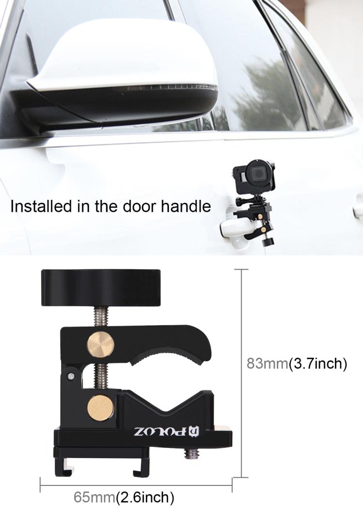 Abrazadera de fijación Universal de montaje de aleación de aluminio PULUZ para GoPro Hero12 Black / Hero11 /10/9/8/7/6/5, In…