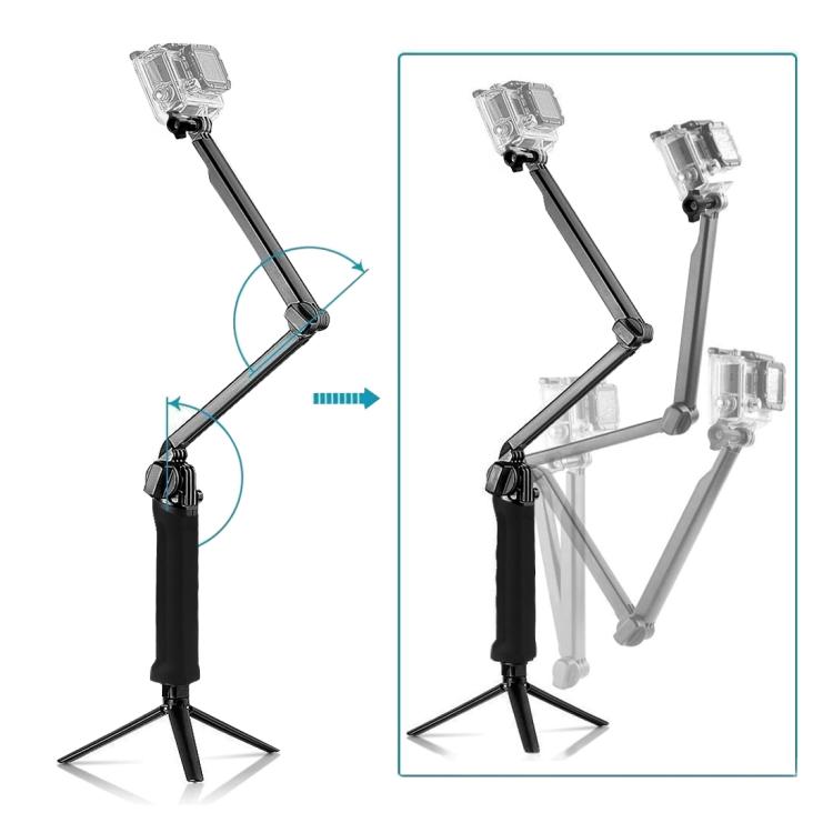 PULUZ TRIPLE DE PULUZ TRIPOD FOLLET CONTRATO DE STICK MONOPOD PARA GOPRO, INSTA360 ONE R, OSMO Acción y otras cámaras de acc…
