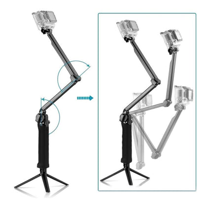 PULUZ TRIPLE DE PULUZ TRIPOD FOLLET CONTRATO DE STICK MONOPOD PARA GOPRO, INSTA360 ONE R, OSMO Acción y otras cámaras de acc…