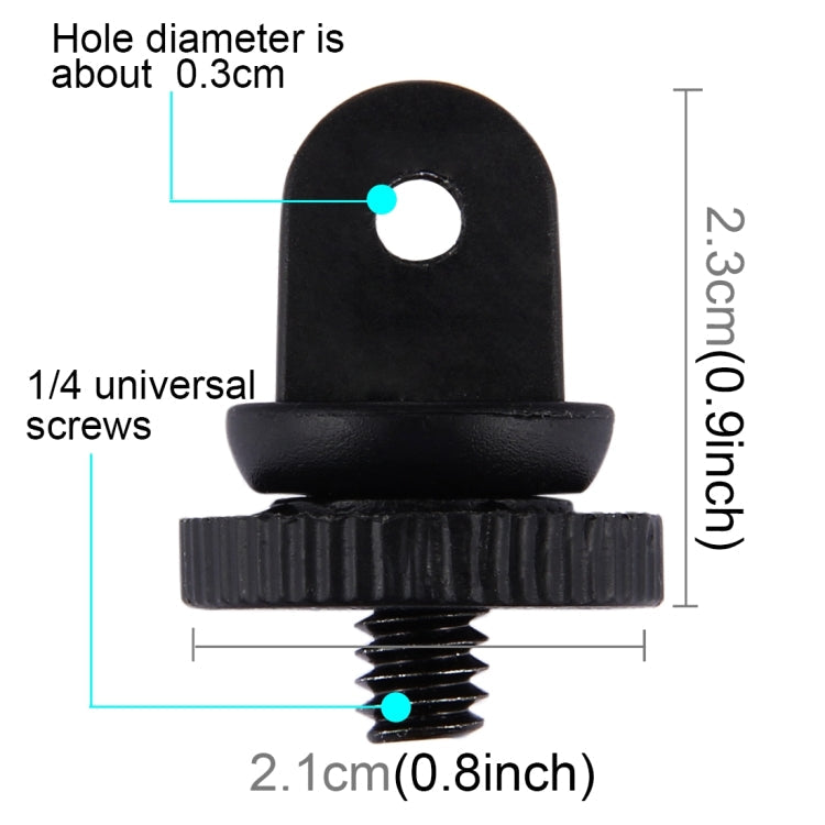 Trípode Adaptador de montaje de con tornillo de tamaño mini PULUZ de 1/4 de pulgada para GoPro Hero12 Black / Hero11 /10/9/8…