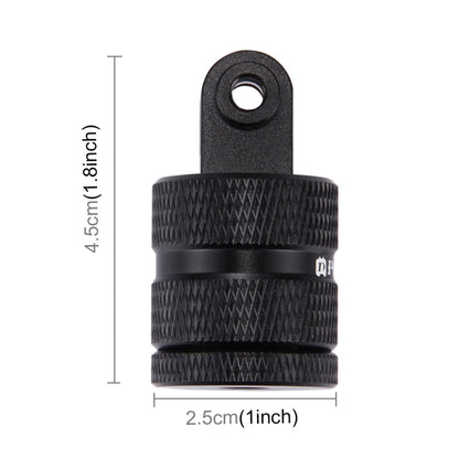 Trípode PULUZ Adaptador CNC de montaje en con orificio para tornillo de 1/4 de pulgada para GoPro Hero12 Black / Hero11 /10/…