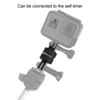 Soporte de trípode PULUZ con brazo de extensión giratorio CNC de rotación de 360 grados para GoPro Hero12 Black / Hero11 /10…