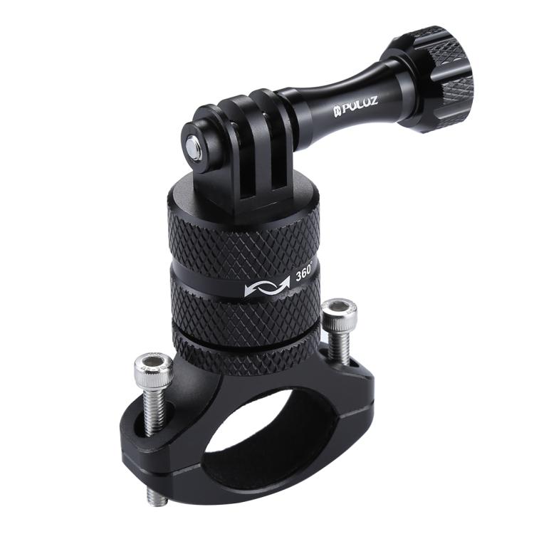 Soporte PULUZ adaptador de manillar de aluminio para bicicleta con rotación de 360 grados con tornillo para GoPro Hero12 Bla…