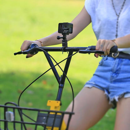 Soporte PULUZ adaptador de manillar de aluminio para bicicleta con rotación de 360 grados con tornillo para GoPro Hero12 Bla…