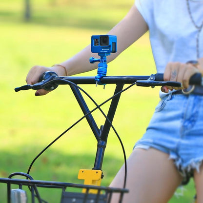 Soporte PULUZ adaptador de manillar de aluminio para bicicleta con rotación de 360 grados con tornillo para GoPro Hero12 Bla…