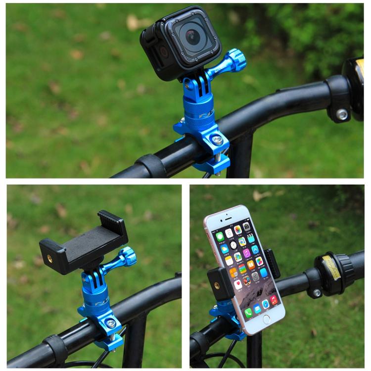 Soporte PULUZ adaptador de manillar de aluminio para bicicleta con rotación de 360 grados con tornillo para GoPro Hero12 Bla…