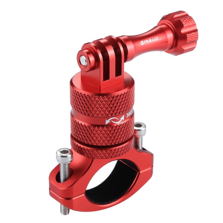 Soporte PULUZ adaptador de manillar de aluminio para bicicleta con rotación de 360 grados con tornillo para GoPro Hero12 Bla…