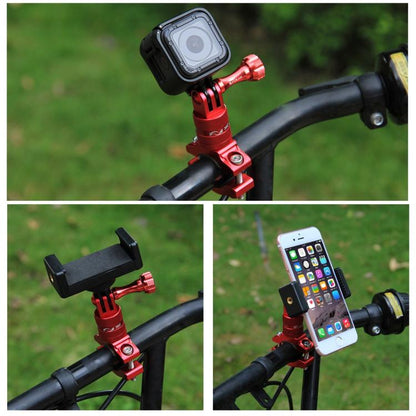 Soporte PULUZ adaptador de manillar de aluminio para bicicleta con rotación de 360 grados con tornillo para GoPro Hero12 Bla…
