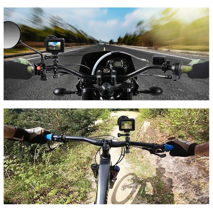 Soporte PULUZ adaptador de manillar de aluminio para bicicleta con rotación de 360 grados con tornillo para GoPro Hero12 Bla…