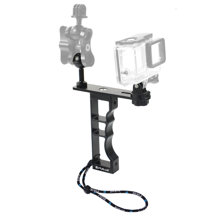 Soporte PULUZ CNC Aluminio para fotografía de buceo con una sola mano Soporte de mano, Compatible con, GoPro NEW HERO / HERO…