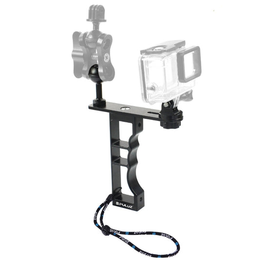 Soporte PULUZ CNC Aluminio para fotografía de buceo con una sola mano Soporte de mano, Compatible con, GoPro NEW HERO / HERO…