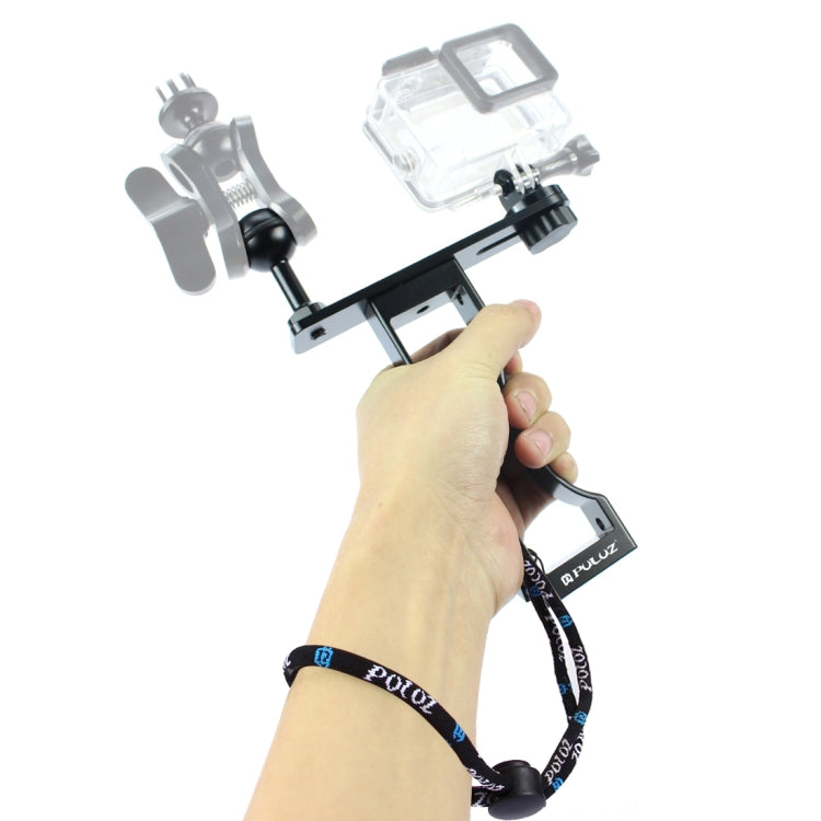 Soporte PULUZ CNC Aluminio para fotografía de buceo con una sola mano Soporte de mano, Compatible con, GoPro NEW HERO / HERO…