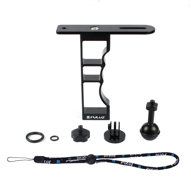 Soporte PULUZ CNC Aluminio para fotografía de buceo con una sola mano Soporte de mano, Compatible con, GoPro NEW HERO / HERO…