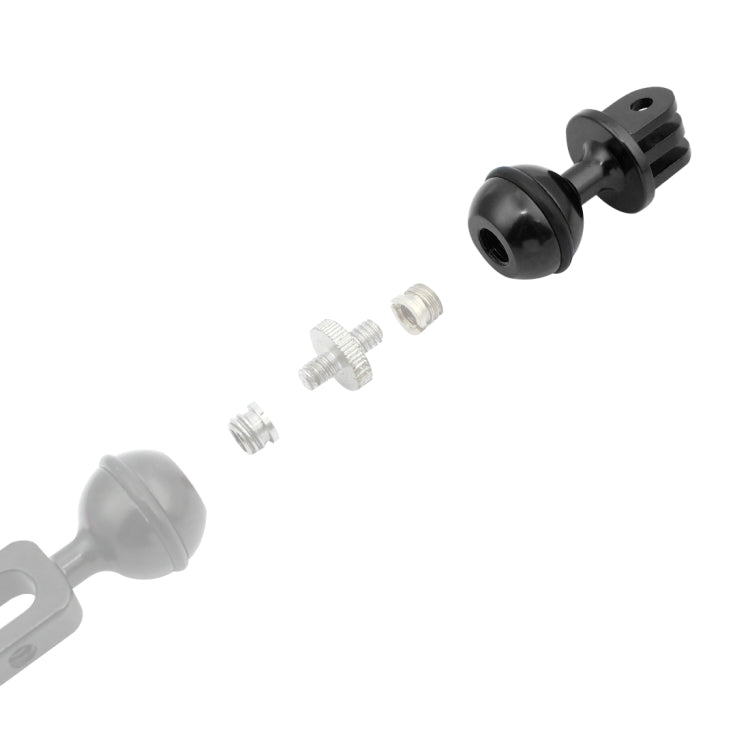 Soporte adaptador de cabeza de bola de aluminio CNC PULUZ para GoPro Hero12 Black / Hero11 /10/9/8/7/6/5, Insta360 Ace / Ace…