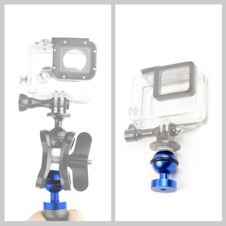 Adaptador de cabezal esférico de aluminio CNC PULUZ para GoPro, Insta360, y otras cámaras de acción, diámetro: 2,5 cm (azul)…
