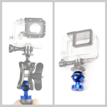Adaptador de cabezal esférico de aluminio CNC PULUZ para GoPro, Insta360, y otras cámaras de acción, diámetro: 2,5 cm (azul)…