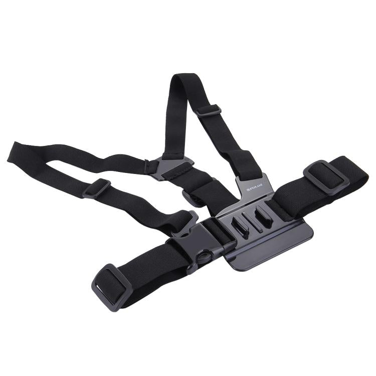 Correa de pecho PULUZ ajustable para cinturón de montaje en el cuerpo con soporte de gancho en J y tornillo largo para GoPro…