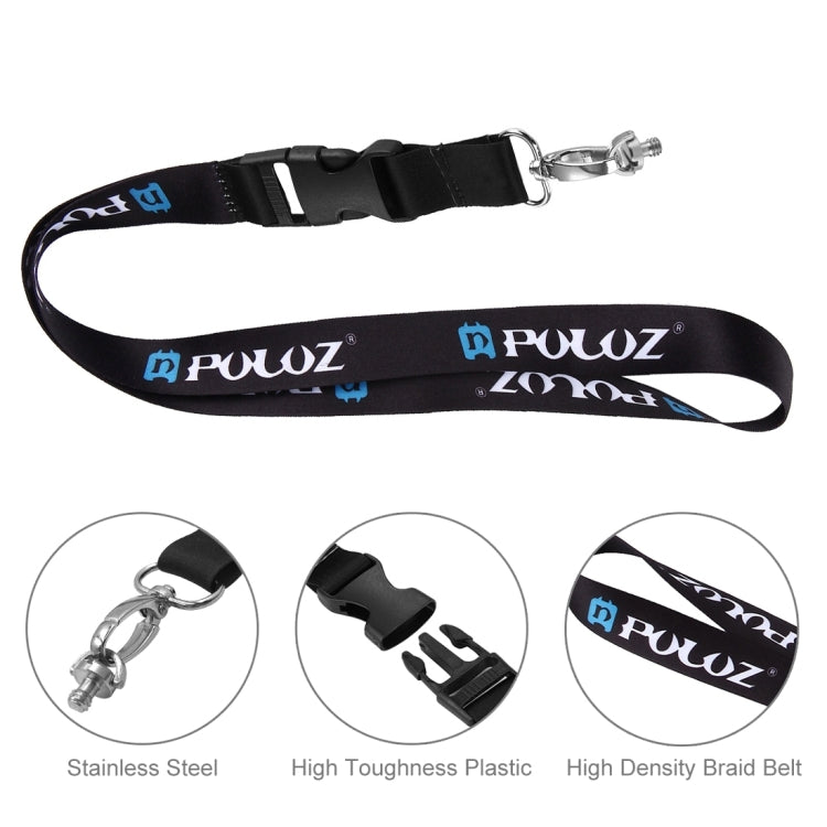 Correa de cuello PULUZ larga desmontable de 60 cm con tornillo de 1/4 de pulgada GoPro Hero12 Black / Hero11 /10/9/8/7/6/5,……