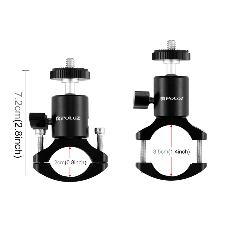 PULUZ BICICLE ALUMINIO HANDERNARIO TRIPOD BALL CABETE ADAPTADOR DE LA CABETE PARA GOPRO HERO10 NEGRO / HERO9 NEGRO / HERO8 N…