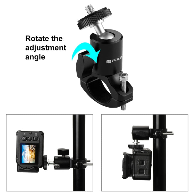PULUZ BICICLE ALUMINIO HANDERNARIO TRIPOD BALL CABETE ADAPTADOR DE LA CABETE PARA GOPRO HERO10 NEGRO / HERO9 NEGRO / HERO8 N…
