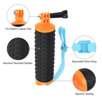 Correa PULUZ - Varillas de flotabilidad con mango flotante y para GoPro HERO9 Black / HERO8 Black / HERO7 / 6/5/5 Session /……