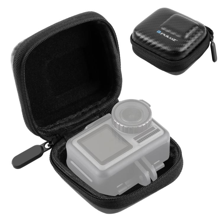 Bolsa de almacenamiento Mini portátil de fibra de carbono PULUZ, GoPro, Mijia, Xiaoyi y otras cámaras de tamaño similar para…