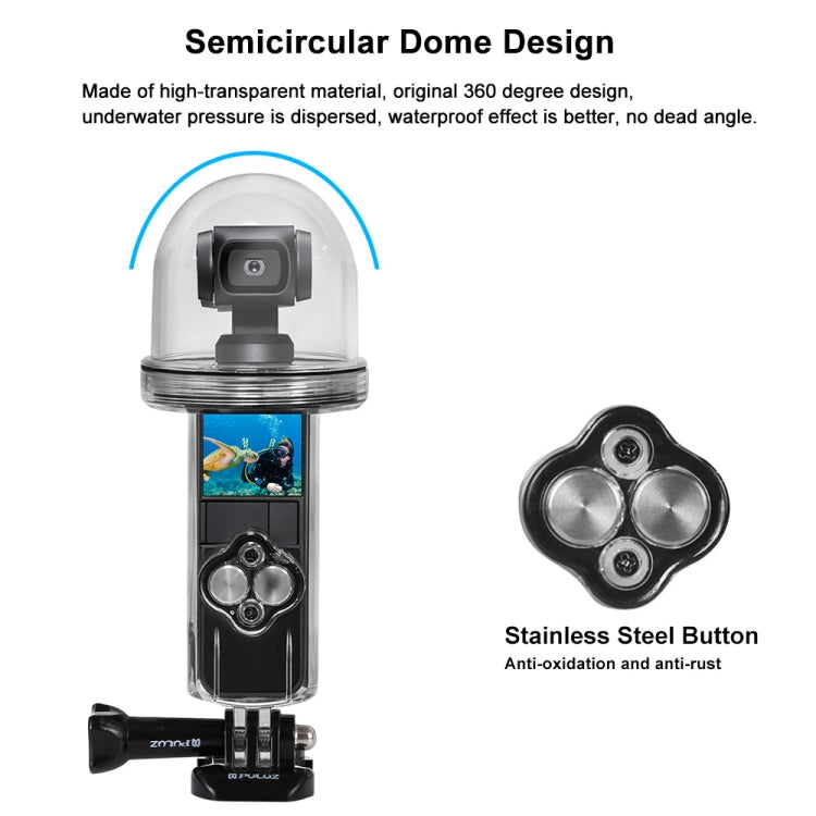Carcasa PULUZ 60m impermeable subacuática Funda de buceo para DJI Osmo Pocket — imagen 4