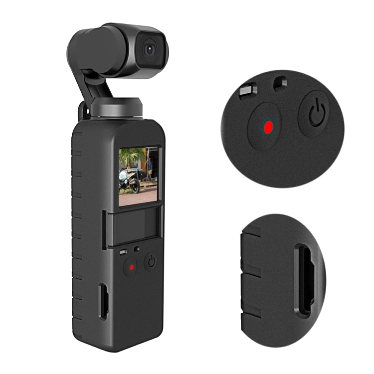 Juego de fundas de silicona PULUZ 2 en 1 con textura de diamante para DJI Osmo Pocket (Negro) — imagen 6