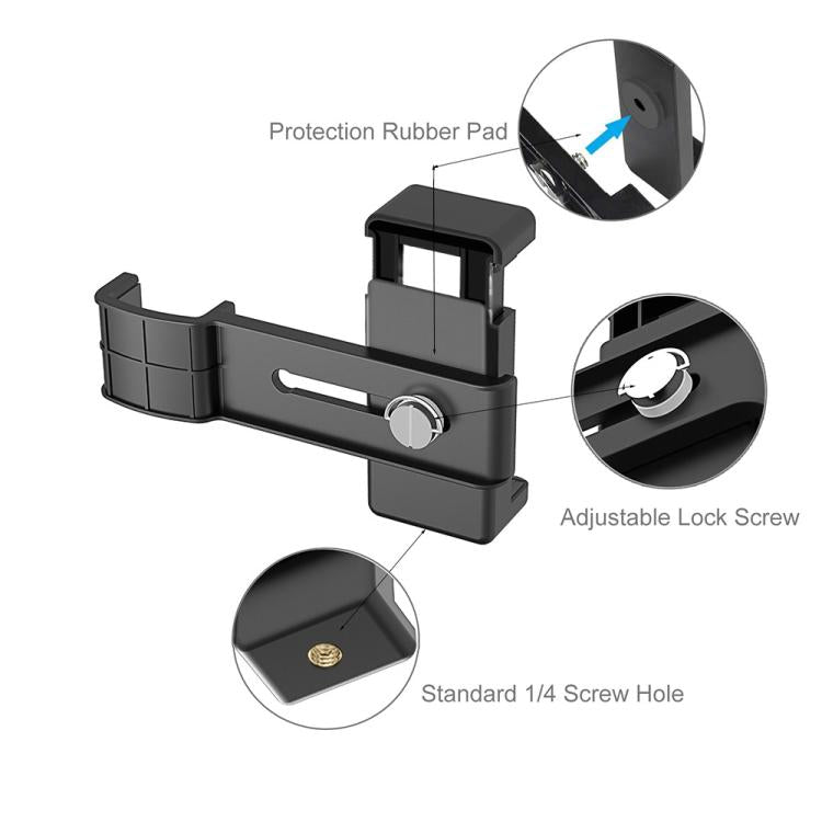 Soporte de montaje de soporte Abrazadera de fijación para teléfono inteligente PULUZ de 1/4 pulgada para DJI Osmo Pocket — i…