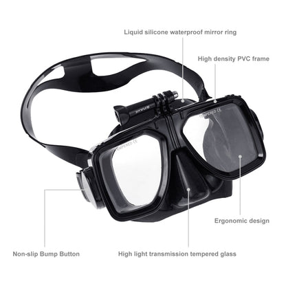 PULUZ Equipo de buceo para deportes acuáticos Máscara de buceo Gafas de natación para GoPro Hero12 Black / Hero11/10/9/8/7/6…