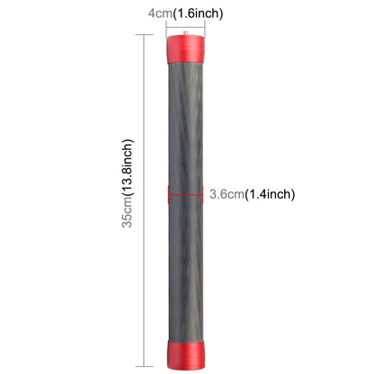 Varilla extensible de varilla monopié de extensión de fibra de carbono, longitud: 35 cm (rojo) — imagen 3