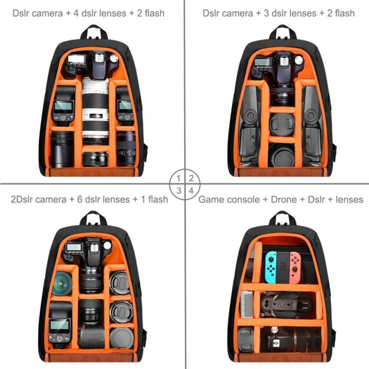 Mochila [US Almacén] PULUZ - portátil para exteriores, impermeable, resistente a arañazos, con doble hombro, estabilizador P…