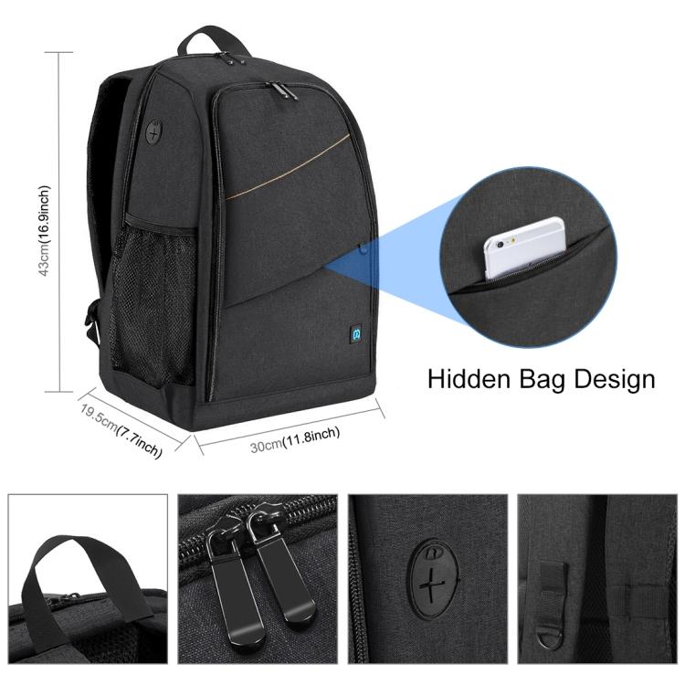 Mochila [US Almacén] PULUZ - portátil para exteriores, impermeable, resistente a arañazos, con doble hombro, estabilizador P…
