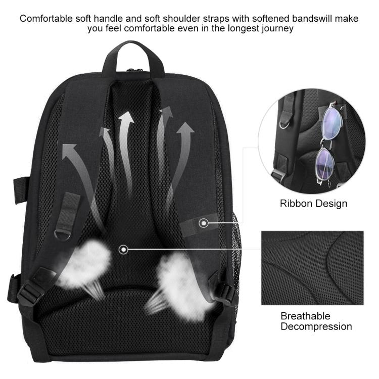 Mochila [US Almacén] PULUZ - portátil para exteriores, impermeable, resistente a arañazos, con doble hombro, estabilizador P…