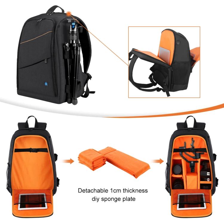 Mochila [US Almacén] PULUZ - portátil para exteriores, impermeable, resistente a arañazos, con doble hombro, estabilizador P…