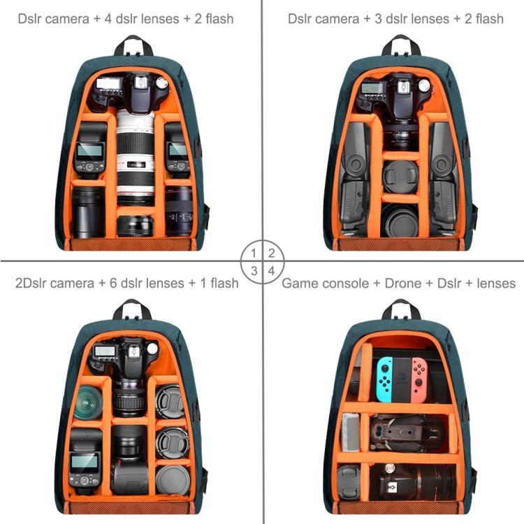 Mochila [US Almacén] PULUZ - portátil para exteriores, impermeable, resistente a arañazos, con doble hombro, estabilizador P…