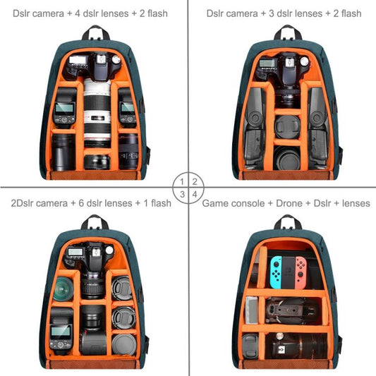 Mochila [US Almacén] PULUZ - portátil para exteriores, impermeable, resistente a arañazos, con doble hombro, estabilizador P…