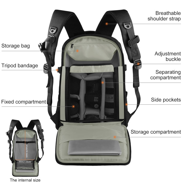 Mochilas Puluz al Air libre portátil impermeable a prueba de agua a prueba de rasguños dual hombros PTZ Estabilizador Bolsa……