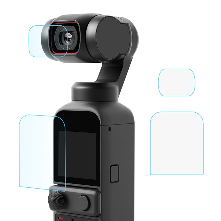 Lente de vidrio PULUZ 9H 2.5D HD Protector de templado + Película de pantalla para DJI Osmo Pocket 2