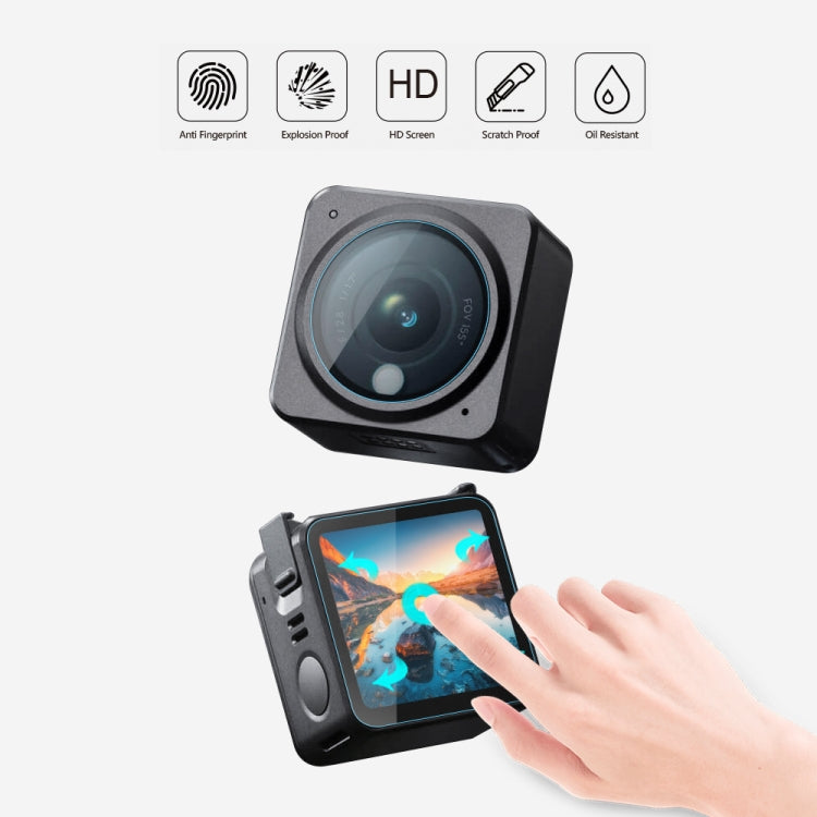 Lente Puluz 3 en 1 + Pantalla LCD delantera y trasera 9H 2.5D Película de vidrio templado — imagen 4
