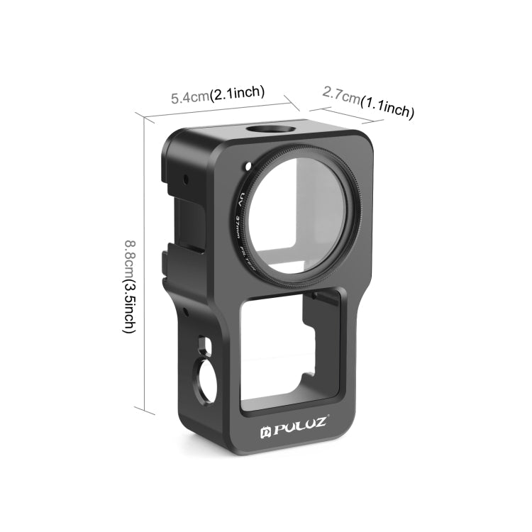 Jaula protectora de aleación de aluminio CNC de carcasa puluz (Negro) — imagen 2