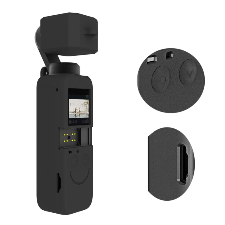 Juego de fundas de silicona PULUZ 2 en 1 para DJI Osmo Pocket 2 (Negro) — imagen 4