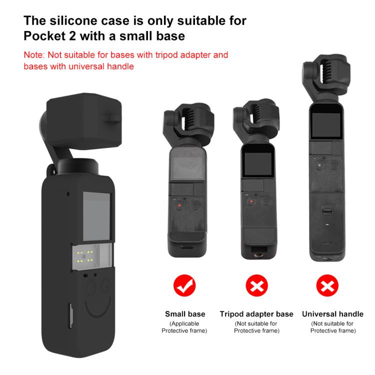 Juego de fundas de silicona PULUZ 2 en 1 para DJI Osmo Pocket 2 (Negro) — imagen 5