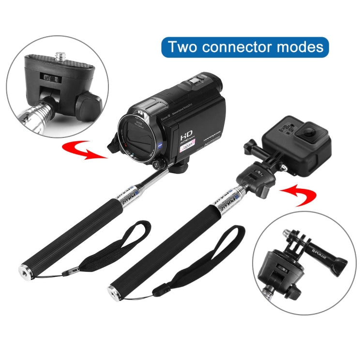 Monopié selfie de mano extensible PULUZ para GoPro Hero12 Black / Hero11 /10/9/8/7/6/5, Insta360 Ace / Ace Pro, y otras cáma…