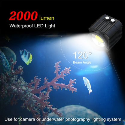 Luz de relleno para fotografía LED subacuática PULUZ de 60 m, luz de buceo de 7,4 V/1100 mAh para GoPro Hero12 Black / Hero1…