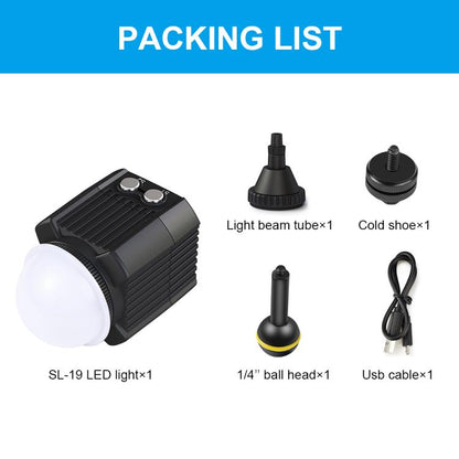 Luz de relleno para fotografía LED subacuática PULUZ de 60 m, luz de buceo de 7,4 V/1100 mAh para GoPro Hero12 Black / Hero1…