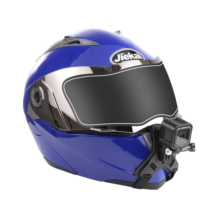 PULUZ MOTORCYCLE CASCO CHIN START MOUTE PARA GOPRO, OSMO Acción y otras cámaras de acción (Negro) para DJI Osmo — imagen 7