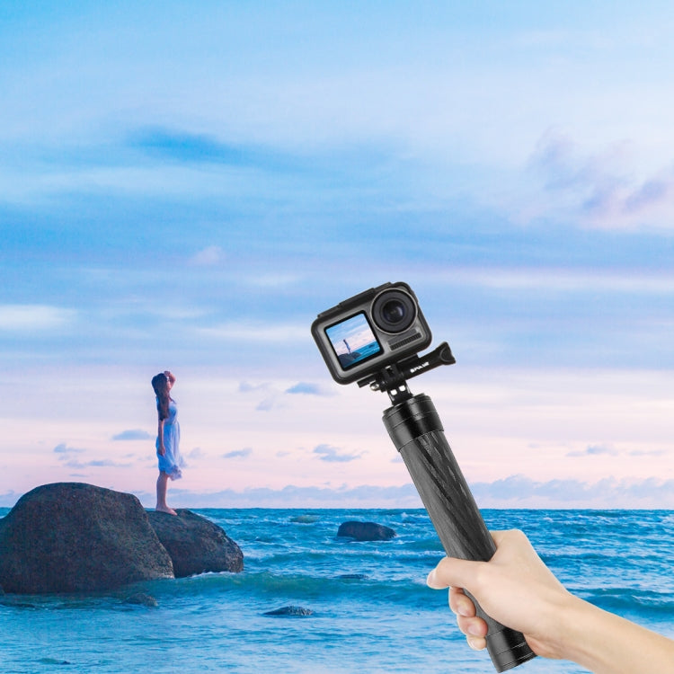 PULUZ 21 cm Extensión de fibra de carbono Monopod Stick (Negro) — imagen 5