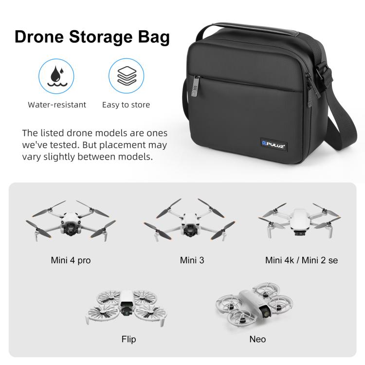 Bolsa de transporte portátil PULUZ, bolsa de almacenamiento de un solo hombro para dron Mini Serie / Serie para DJI Osmo Poc…